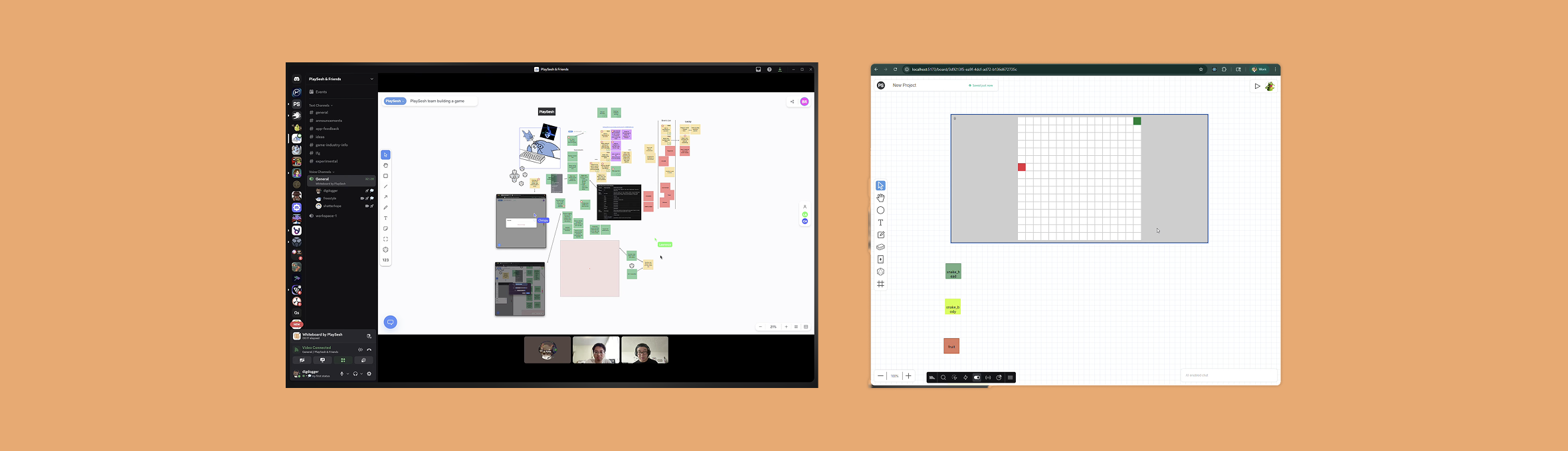 PlaySesh collaborative game-dev workspace inside Discord